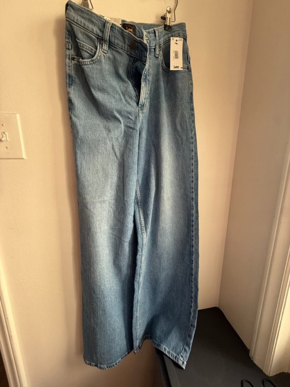 Lee High Rise A Line Jeans 27x33 NWT Light Wash Crystal Clear